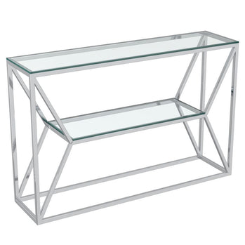 Table console Dragor en argent