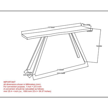 Table console Virag en naturel