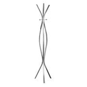 PORTE MANTEAU - 72"H / STYLE CONTEMPORAIN METAL ARGENT