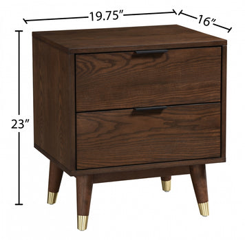 Table de chevet moderne du milieu du siècle Vance