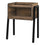 TABLE D'APPOINT - 23"H / LOOK BRUN / MÉTAL NOIR