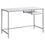 BUREAU D'ORDINATEUR - 48"L / BLANC / METAL ARGENT