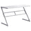 BUREAU D'ORDINATEUR - 48"L / BLANC / METAL ARGENT 