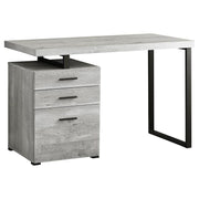 BUREAU D'ORDINATEUR - 48"L / BOIS DE RÉCUPÉRATION GRIS / MÉTAL NOIR