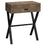 TABLE D'APPOINT - 24"H / BOIS BRUN / METAL NOIR 