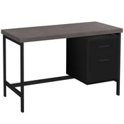 BUREAU D'ORDINATEUR - 48"L / NOIR / DESSUS GRIS / METAL NOIR