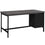 BUREAU D'ORDINATEUR - 60"L / NOIR / DESSUS GRIS / METAL NOIR 