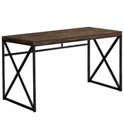 BUREAU D'ORDINATEUR - 48"L / BOIS DE RÉCUPÉRATION BRUN / MÉTAL NOIR
