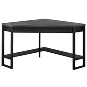 BUREAU D'ORDINATEUR - 42"L / NOIR / COIN SUPÉRIEUR GRIS / NOIR