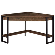 BUREAU D'ORDINATEUR - 42"L / COIN BOIS BRUN