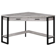 BUREAU D'ORDINATEUR - 42"L / COIN DE BOIS DE RÉCUPÉRATION GRIS
