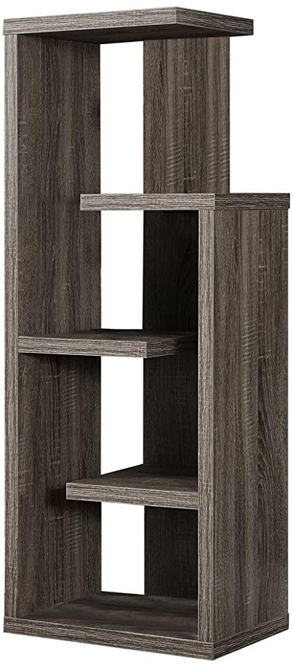 BIBLIOTHÈQUE - 48"H / PRÉSENTOIR ACCENT TAUPE FONCÉ