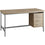 BUREAU D'ORDINATEUR - 60"L / NATUREL AVEC METAL ARGENT 