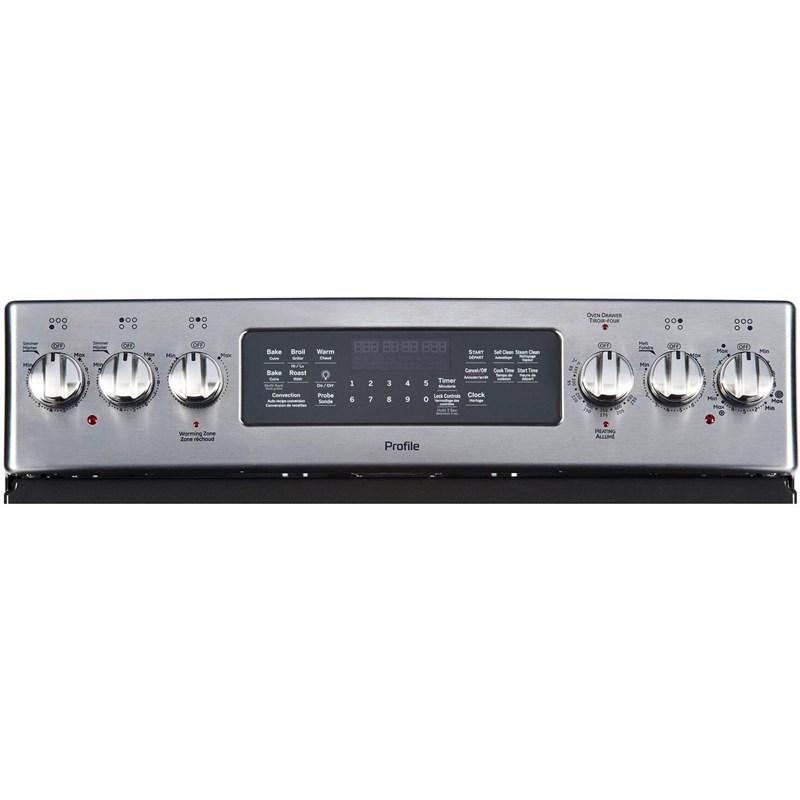 Cuisinière Électrique Autonome À 5 Éléments Et Four Double De 7,2 Pi³ / 30" En Acier Inoxydable *PRODUIT NEUF* Profile De GE ( PCB987YMFS )
