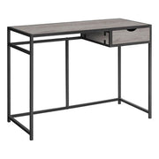 BUREAU D'ORDINATEUR - 42"L / GRIS / MÉTAL GRIS FONCÉ
