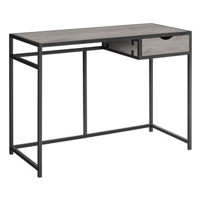 BUREAU D'ORDINATEUR - 42"L / GRIS / MÉTAL GRIS FONCÉ