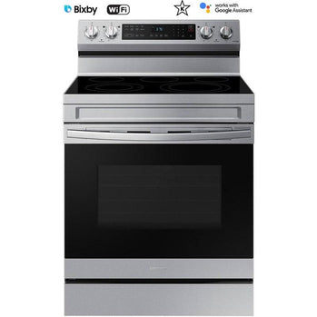 Cuisinière Électrique Autonome De 6,3 Pi³ À Convection Par Ventilateur Avec Wi-Fi Et Friture À Air En Acier Inoxydable *PRODUIT NEUF* Samsung ( NE63A6511SS )