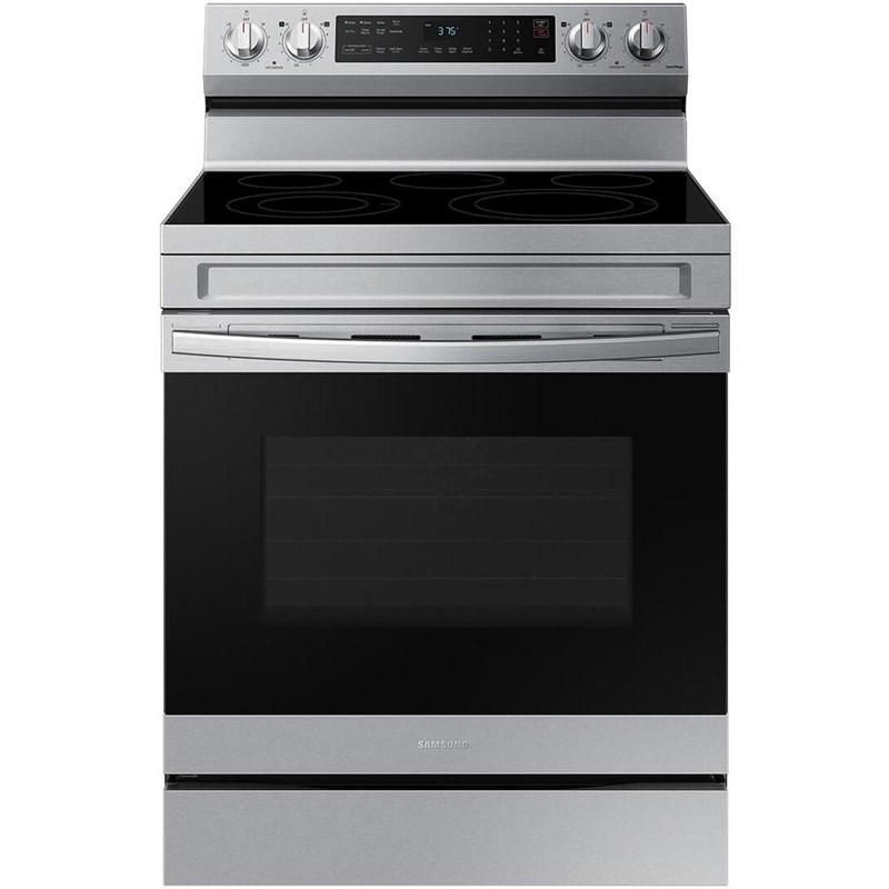 Cuisinière Électrique Autonome De 6,3 Pi³ À Convection Par Ventilateur Avec Wi-Fi Et Friture À Air En Acier Inoxydable *PRODUIT NEUF* Samsung ( NE63A6511SS )