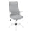 CHAISE DE BUREAU - BLANCHE / TISSU GRIS / MULTIPOSITIONS