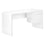 BUREAU D'ORDINATEUR - 60"L / TIROIR GAUCHE FACE BLANC BRILLANT 