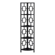 Unité de Coin Minimaliste : Bibliothèque 62" Tout Noir