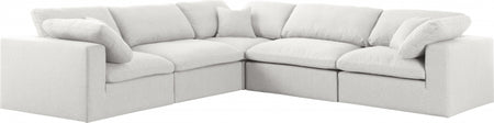 Sectionnel rembourré en duvet Serene Linen Deluxe, confortable comme un nuage