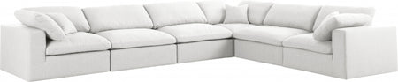 Sectionnel réversible rembourré en couette Serene Linen Deluxe, confortable comme un nuage
