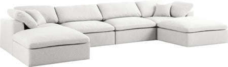 Sectionnel rembourré en duvet Serene Linen Deluxe, confortable comme un nuage