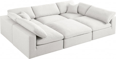 Sectionnel rembourré en duvet Serene Linen Deluxe, confortable comme un nuage