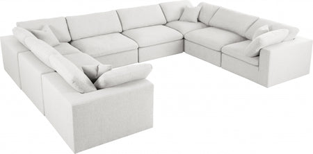 Sectionnel rembourré en duvet Serene Linen Deluxe, confortable comme un nuage