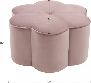 Pouf en velours marguerite