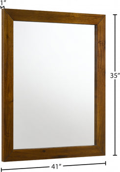 Miroir en bois de roseau