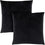 COUSSIN - 18"X 18" / VELOURS MOSAIQUE NOIR / 2PCS