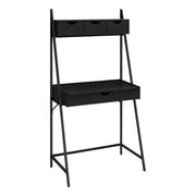 BUREAU D'ORDINATEUR - 32"L / NOIR / MÉTAL NOIR