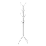 PORTE MANTEAU - 70"H / METAL BLANC