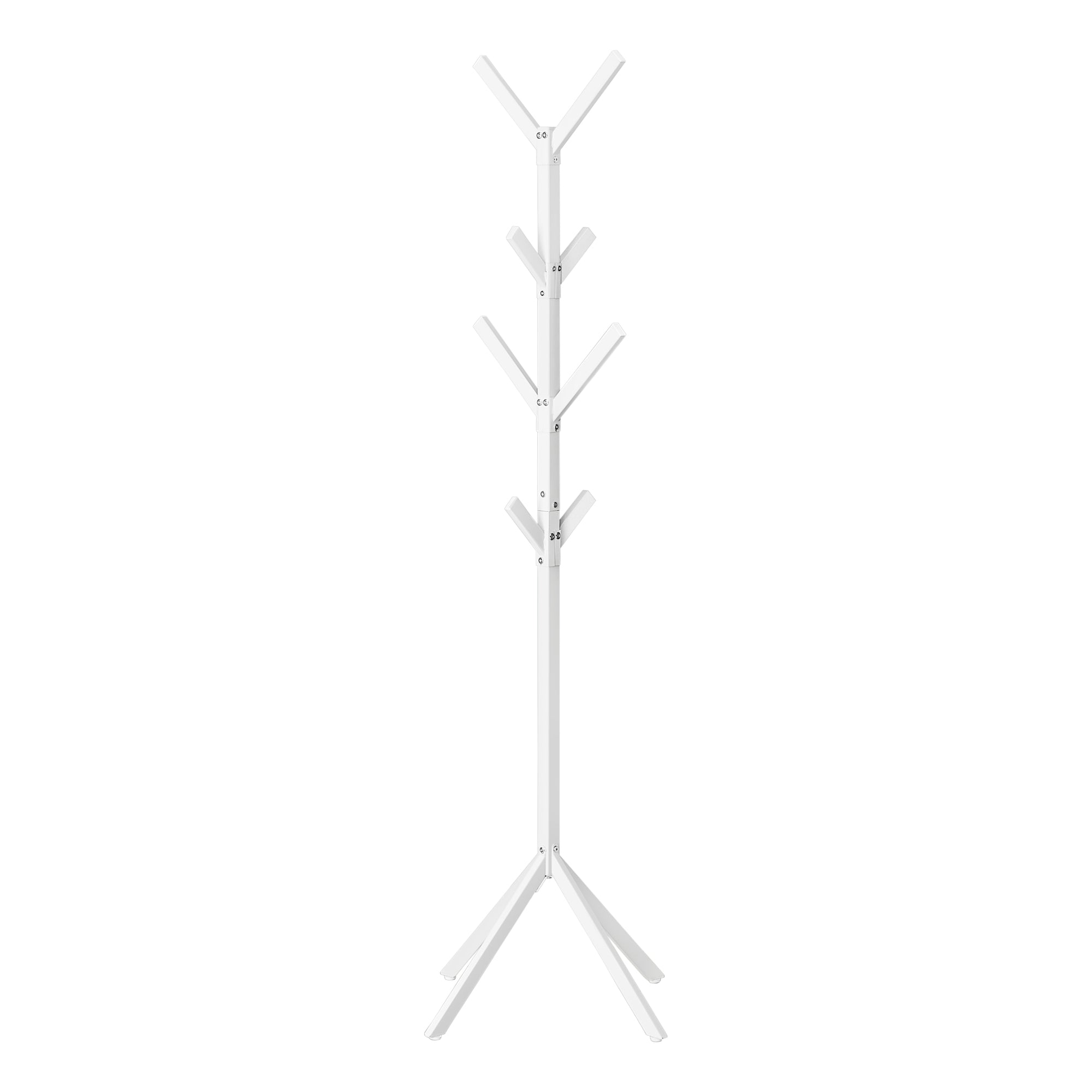 PORTE MANTEAU - 70"H / METAL BLANC
