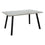 TABLE A MANGER - 36"X 60" / GRIS / METAL NOIR 