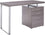 BUREAU D'ORDINATEUR - 48"L / GRIS ORIENTATION GAUCHE OU DROITE 