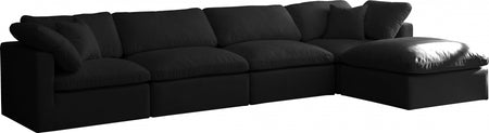 Sectionnel réversible rembourré en duvet modulaire standard en velours pelucheux confortable comme un nuage