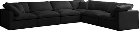 Sectionnel réversible rembourré en duvet modulaire standard en velours pelucheux confortable comme un nuage