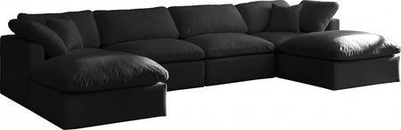 Sectionnel réversible rembourré en duvet modulaire standard en velours pelucheux confortable comme un nuage