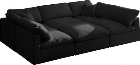 Sectionnel réversible rembourré en duvet modulaire standard en velours pelucheux confortable comme un nuage