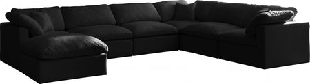 Sectionnel réversible rembourré en duvet modulaire standard en velours pelucheux confortable comme un nuage