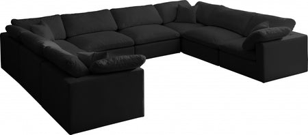 Sectionnel réversible rembourré en duvet modulaire standard en velours pelucheux confortable comme un nuage