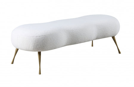 Banc en fausse fourrure de mouton Nube