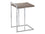 TABLE D'APPOINT - 25"H / FONCE TAUPE / METAL CHROME 