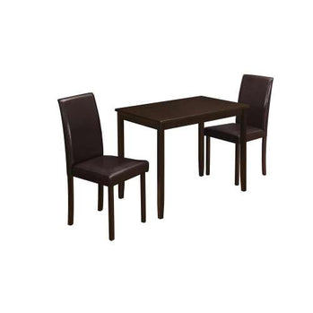 ENSEMBLE A DÎNER - ENSEMBLE 3PCS / ESPRESSO / CHAISES PARSON MARRON