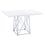 TABLE A MANGER - 36"X 48" / BLANC BRILLANT / METAL CHROME