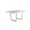 TABLE A MANGER - 36"X 60" / CIMENT GRIS / METAL CHROME