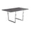 TABLE A MANGER - 36"X 60" / GRIS / METAL CHROME